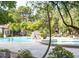 Beautifully maintained pool area with a stone waterfall, lush landscaping, and comfortable seating perfect for leisure and relaxation at 2200 S Fort Apache Rd # 2023, Las Vegas, NV 89117