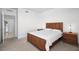 Relaxing bedroom featuring a platform bed and bedside tables at 322 Karen Ave # 1507, Las Vegas, NV 89109