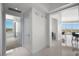 Hallway with tile flooring leading to rooms with city views at 322 Karen Ave # 1507, Las Vegas, NV 89109