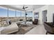 Inviting living room featuring floor-to-ceiling windows with expansive views and modern, stylish decor at 322 Karen Ave # 1507, Las Vegas, NV 89109