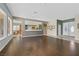 Spacious living room featuring hardwood floors and an open floor plan at 337 Glenridding St, Las Vegas, NV 89183