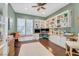 Bright office with built-in bookshelves and a window bench at 337 Glenridding St, Las Vegas, NV 89183
