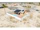 This aerial shot shows the pool and solar panels on this charming single Gathering home at 3424 Mount Charleston Dr, Pahrump, NV 89048