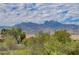 A view with trees in the foreground with mountains in the background at 4129 Fabulous Finches Ave, North Las Vegas, NV 89084