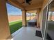 Covered patio with hot tub offers stunning desert views, perfect for relaxation and entertaining at 4780 Lorenzo Way, Pahrump, NV 89061