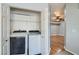Convenient in-unit laundry closet with modern front load washer and dryer at 508 Indian Princess Dr # 104, Las Vegas, NV 89145
