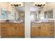 Elegant bathroom featuring dual vanities with granite countertops and designer fixtures at 5578 Holcomb Bridge Ct, Las Vegas, NV 89149