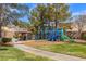 Community playground and gazebo with picnic tables at 6037 Soft Springs Ave, Las Vegas, NV 89130