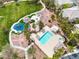 Overhead shot of community amenities, featuring a pool, playground, park, and common area at 6325 Snap Ridge St # 102, North Las Vegas, NV 89081