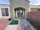 Cozy outdoor seating area outside the sliding door at 9126 Haddington Ln, Las Vegas, NV 89145
