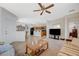 Open concept living room with easy access to dining area and kitchen at 980 Aspen Cliff Dr, Henderson, NV 89011
