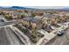 High angle view of a home with solar panels, landscaped yard, and quiet neighborhood surroundings at 117 Blue Trout Ave, Henderson, NV 89011