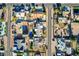 A neighborhood view, highlighting a home with a manicured yard and a private pool at 1630 Sundown Dr, Henderson, NV 89002