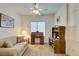 Home office features custom cabinetry and a writing desk with natural light at 2194 King Mesa Dr, Henderson, NV 89012