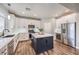 Well-equipped kitchen features a dark island, stainless appliances, and ample storage at 260 Pioneers Peak, Henderson, NV 89002