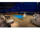 Inviting spa with comfortable seating and scenic city views at night at 2931 Raywood Ash Dr, Las Vegas, NV 89138