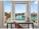 Bright home office with a great view of the water at 3173 Lido Isle Ct, Las Vegas, NV 89117