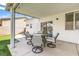Covered patio featuring outdoor seating, offering the perfect spot for relaxing or entertaining at 5227 Zebra Ct, North Las Vegas, NV 89031