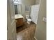 Functional bathroom featuring tile floors, a shower and a sink with vanity at 5650 E Sahara Ave # 1035, Las Vegas, NV 89142