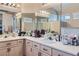 Large bathroom featuring double sinks with plenty of counter space at 841 Rusty Anchor Way, Henderson, NV 89002