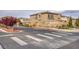 Street view of the Cantaro neighborhood entrance sign featuring a crosswalk at 10376 Sadie Blake Ave, Las Vegas, NV 89166