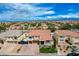 An appealing two-story home featuring a well-maintained front yard and a three-car garage at 11072 Pentland Downs St, Las Vegas, NV 89141