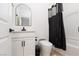 Modern bathroom features a sleek vanity, a toilet with a bidet, and a shower/tub combo at 12346 Valley Chase Ave, Las Vegas, NV 89138