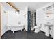 Charming bathroom featuring a clawfoot tub and stylish finishes at 1589 Silver Mesa Way, Las Vegas, NV 89169