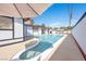 This home features a large private pool with stairs at 1589 Silver Mesa Way, Las Vegas, NV 89169