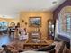 Comfortable living room with stylish furnishings and a view into the dining area at 1830 E Fuchsia St, Pahrump, NV 89048