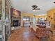 Cozy living room with a fireplace and stylish decor at 1830 E Fuchsia St, Pahrump, NV 89048