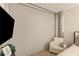 Comfortable bedroom featuring a chair, television, and neutral color scheme, offering a relaxing retreat at 3722 Las Vegas Blvd # 2904, Las Vegas, NV 89158