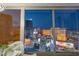 Dining area featuring floor-to-ceiling windows with stunning city views at 3722 Las Vegas Blvd # 2904, Las Vegas, NV 89158