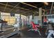 Bright fitness center with treadmills, weights, and city views at 3722 Las Vegas Blvd # 2904, Las Vegas, NV 89158