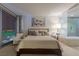 Bedroom features a cozy aesthetic and city views at 3722 Las Vegas Blvd # 2904, Las Vegas, NV 89158