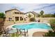 A beautiful backyard features a kidney-shaped pool, mature trees, and ample space for outdoor living at 3916 Broad Meadow Ct, Las Vegas, NV 89129