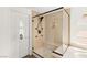 Modern bathroom with a glass-enclosed shower and stylish fixtures at 4195 Balmoral Castle Ct, Las Vegas, NV 89141