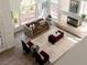 Bright living room featuring a fireplace, large windows, and modern decor at 4195 Balmoral Castle Ct, Las Vegas, NV 89141