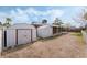 Backyard featuring a storage shed and covered patio at 420 Altamira Rd, Las Vegas, NV 89145