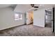 Spacious bedroom featuring plush carpeting and doors leading to the bathroom at 5129 Del Monte Ave, Las Vegas, NV 89146