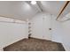 Carpeted closet with rods, shelving and natural lighting at 5129 Del Monte Ave, Las Vegas, NV 89146