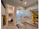 Modern bathroom featuring a glass shower, vanity, and toilet at 5518 Stormy Night Ct, Las Vegas, NV 89120