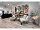 Inviting living room featuring modern decor, plush seating, and stylish decorative accents at 5518 Stormy Night Ct, Las Vegas, NV 89120