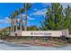 Sun City Aliante community sign with desert landscaping at 7741 Fruit Dove St, North Las Vegas, NV 89084