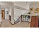 Upstairs hallway with railing overlooking downstairs at 9768 Northern Dancer Dr, Las Vegas, NV 89117