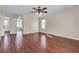Bedroom features beautiful hardwood floors, ceiling fan and ample natural light at 9967 Pipestone St, Las Vegas, NV 89141