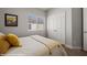 Bedroom with a view from the window and a double door closet at 260 Haley Way # 157, Mesquite, NV 89027