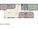Detailed floor plan illustrating the layout of the home, including bedrooms, living areas, and kitchen at 260 Haley Way # 157, Mesquite, NV 89027