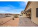 Sideyard patio with desert landscaping providing an opportunity to enjoy the outdoors at 260 Haley Way # 157, Mesquite, NV 89027