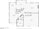 Detailed floor plan of the first floor of this home with kitchen, living room, and garage at 3088 Via Flaminia Ct, Henderson, NV 89052
